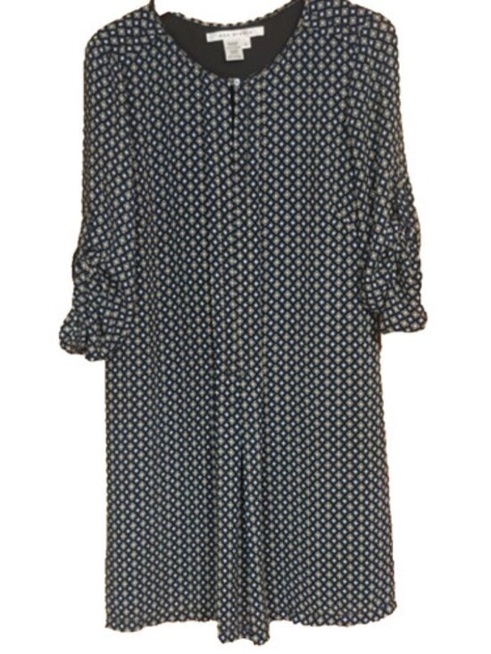 Max Studio Dresses & Skirts - Max Studio Shift Dress L Geometric Print Blue